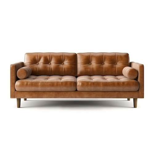 Sofa 2 Plazas Cuero 